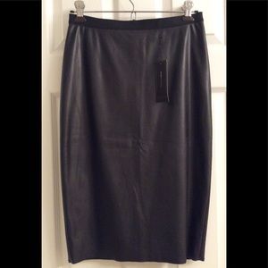 BCBG BLACK Faux Leather Skirt